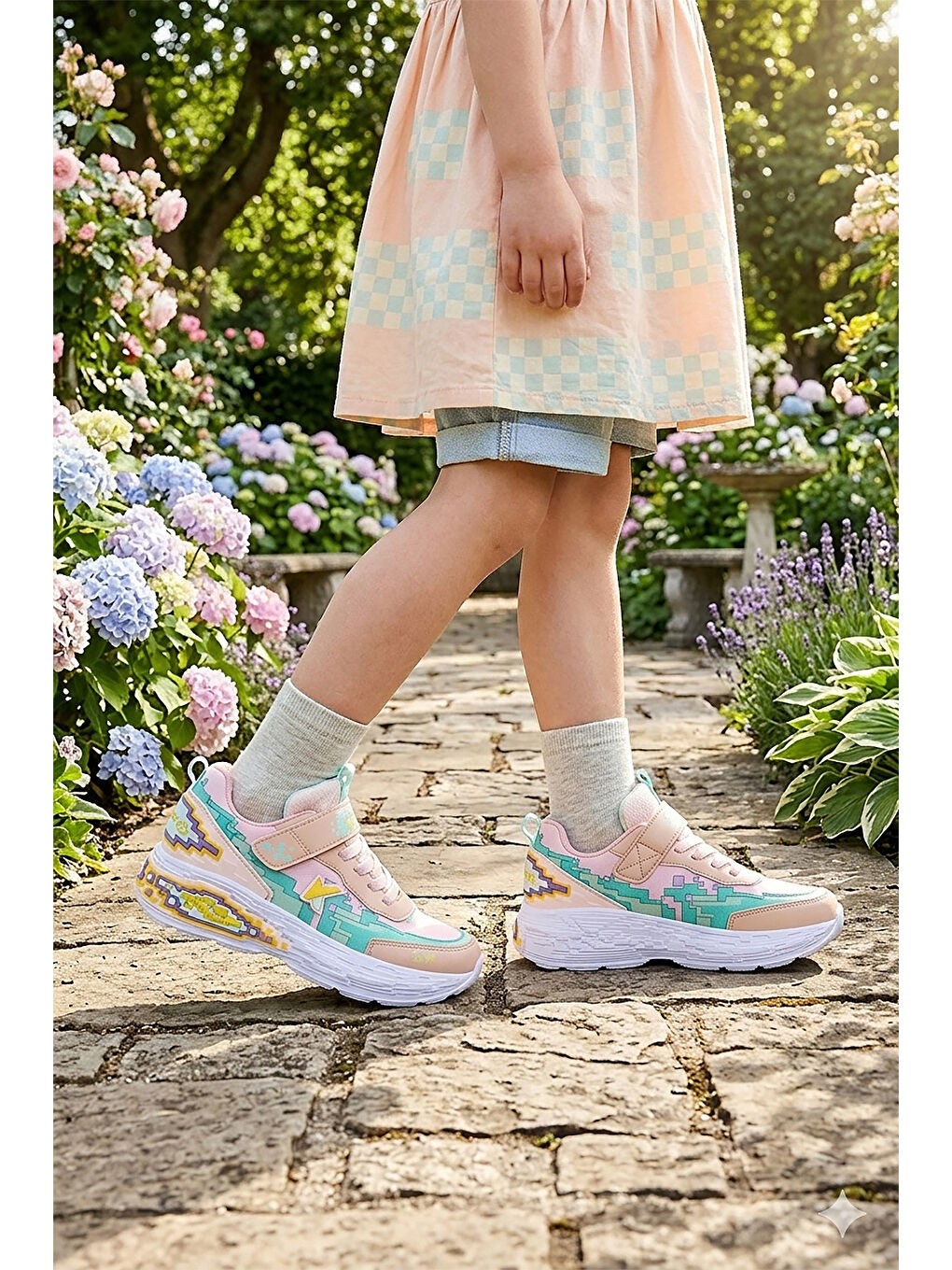 Pembe Craft Günlük Cırtlı Kız Çocuk Spor Ayakkabı-2