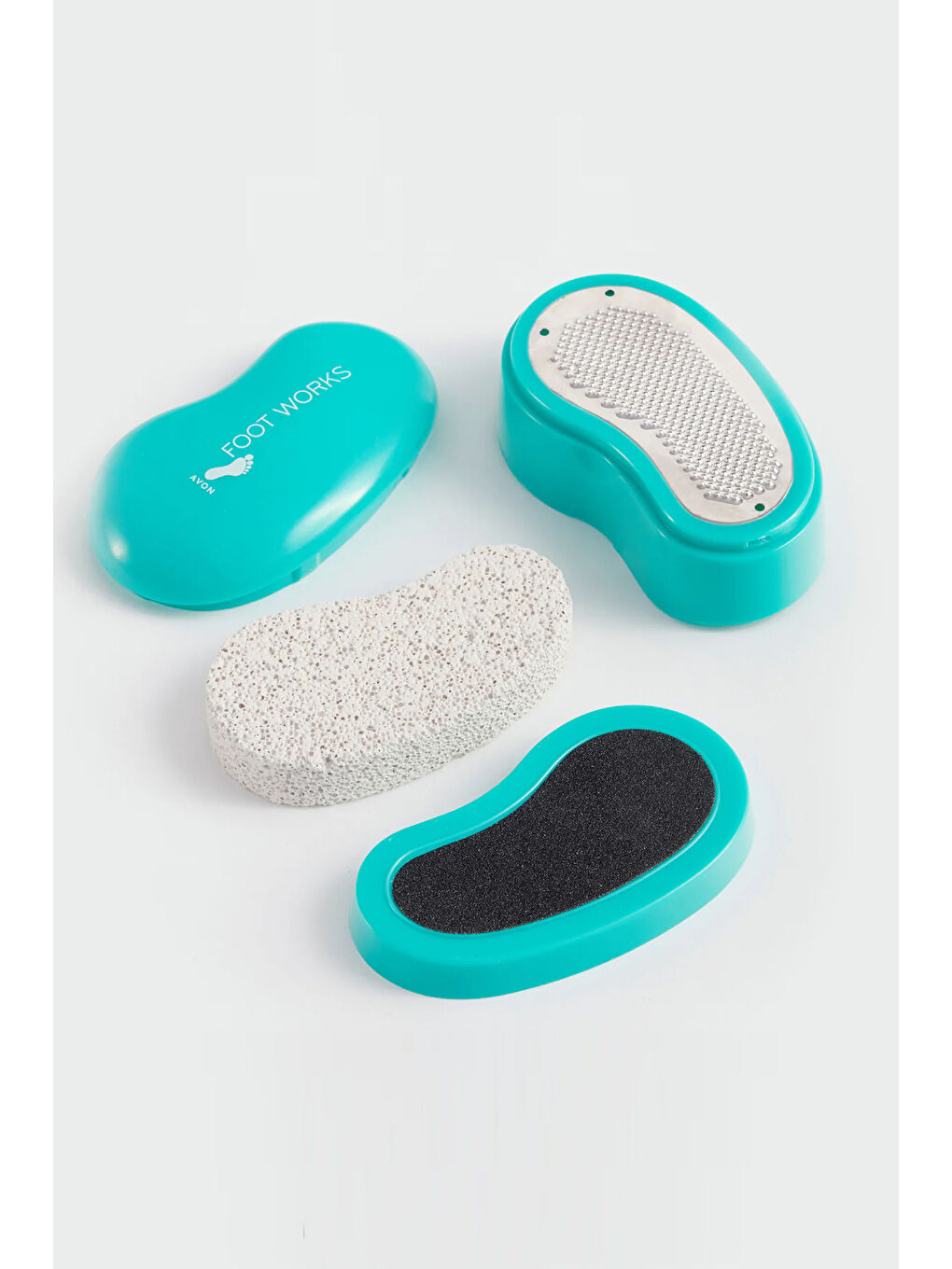AVON Foot Works Deri Çıkarıcı Pedikür Aleti ve Ayak Kremi Bakım Paketi - 1
