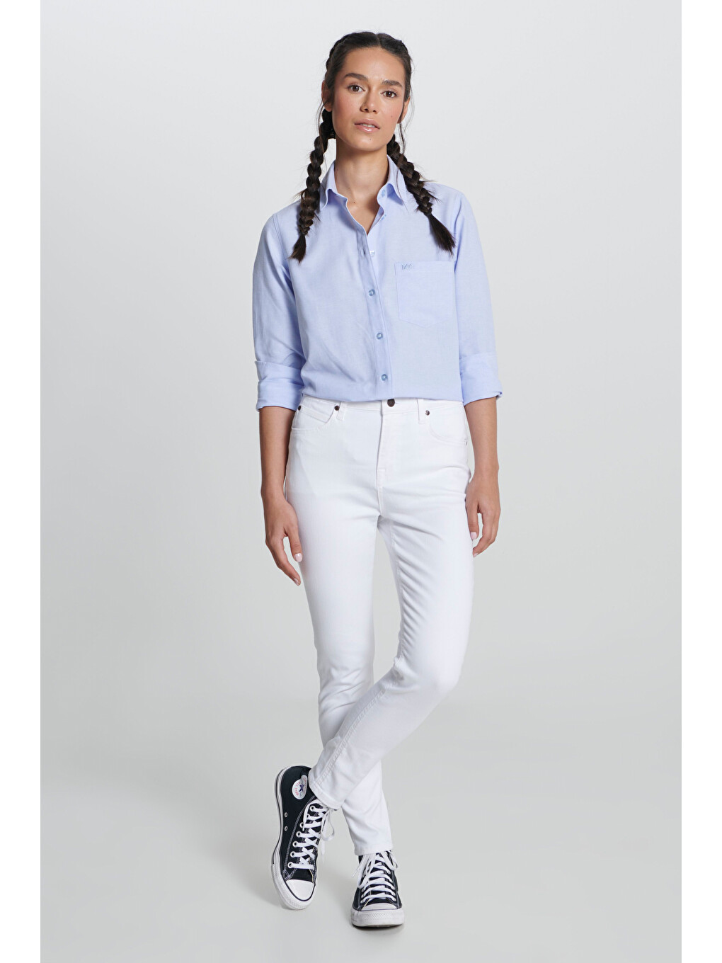 Scarlett High Rise Skinny Fit Dar Kesim Yüksek Bel Beyaz Esnek Jean Jean Pantolon-1