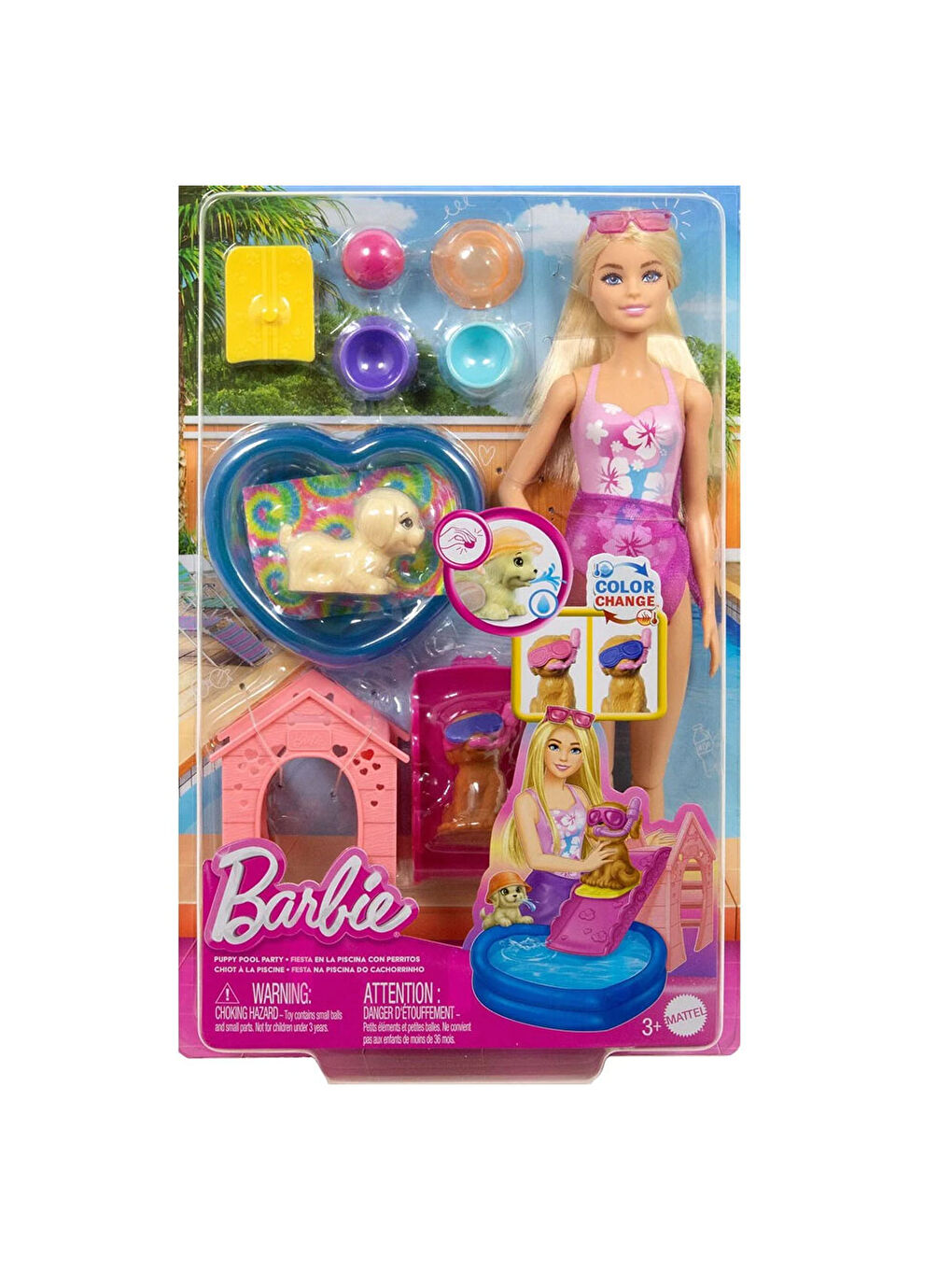 Barbie Köpekçikle Havuz Partisi  JBF35-5