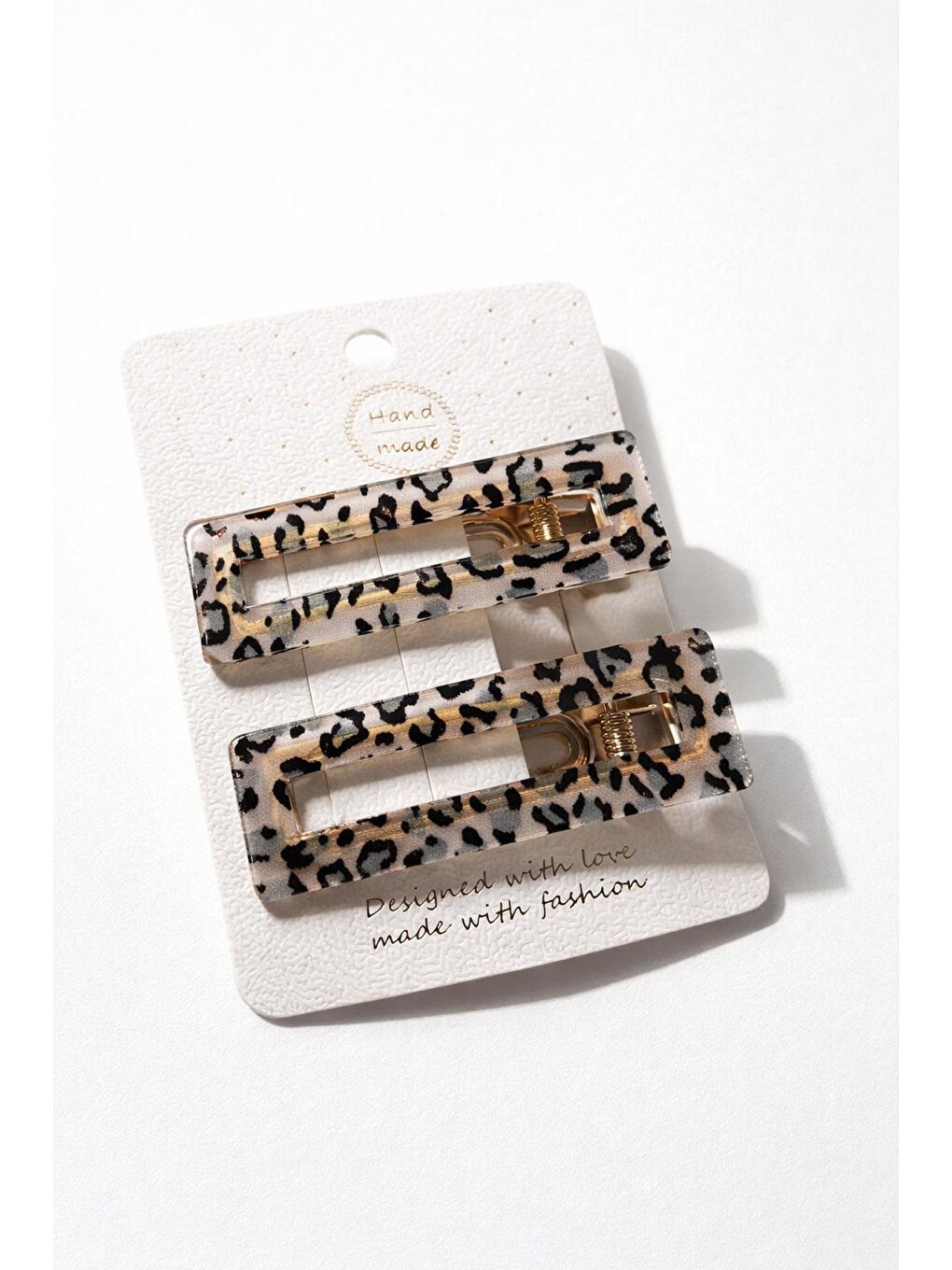 Pembe Leopar Desenler Lüks 6cm Pens Toka -2 Adet-1