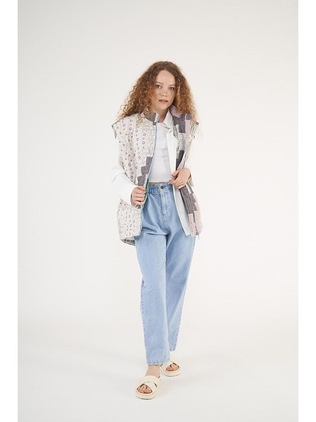 Slouchy Jean Buz Mavi-1