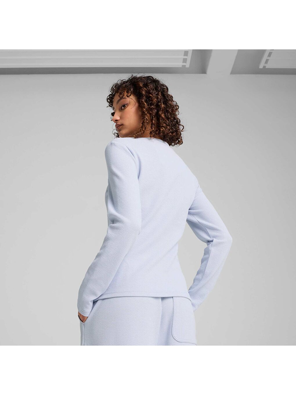 Mor HER Kadın Dar Kesim Uzun Kollu Üst-2