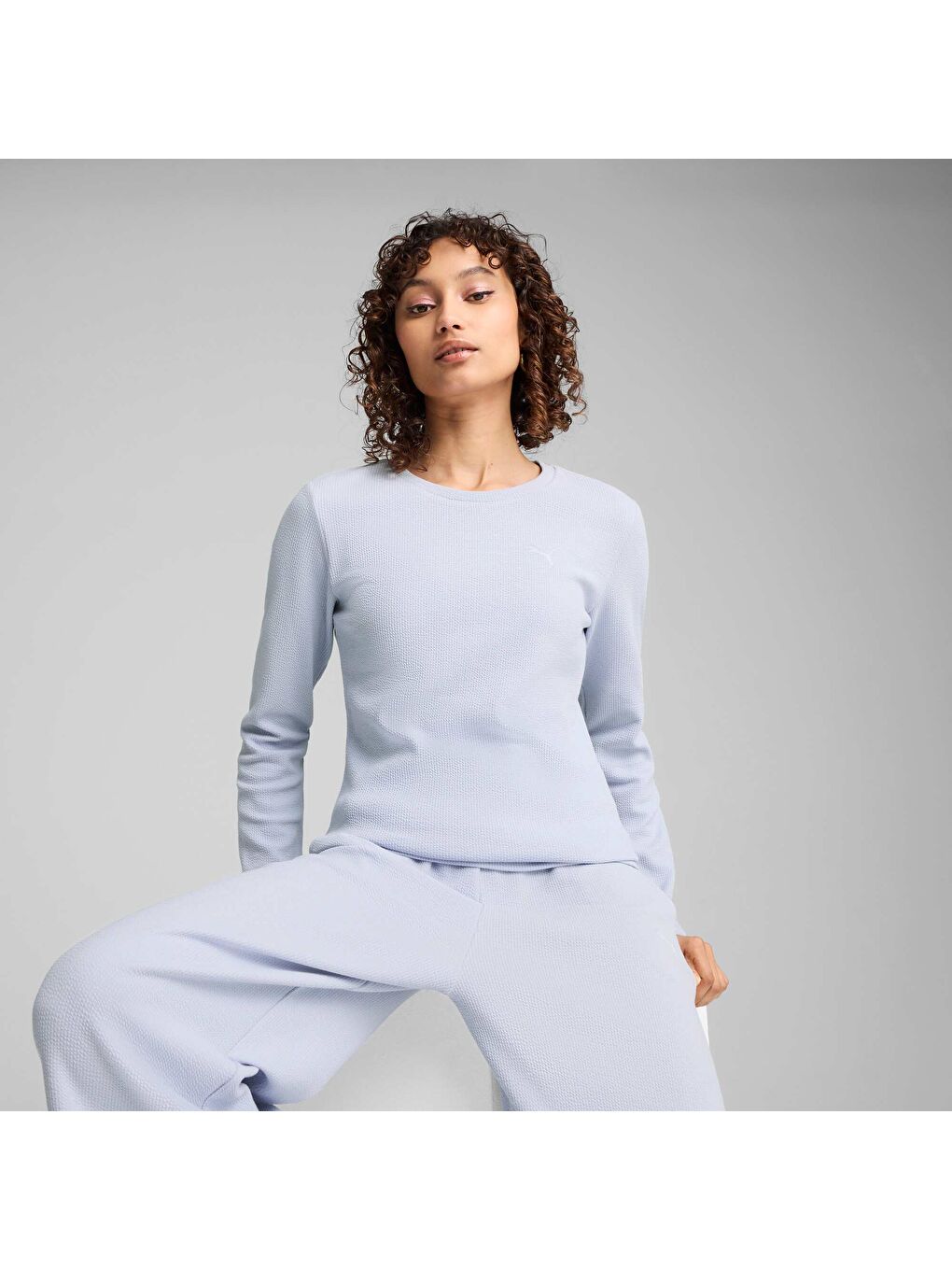 Mor HER Kadın Dar Kesim Uzun Kollu Üst-4