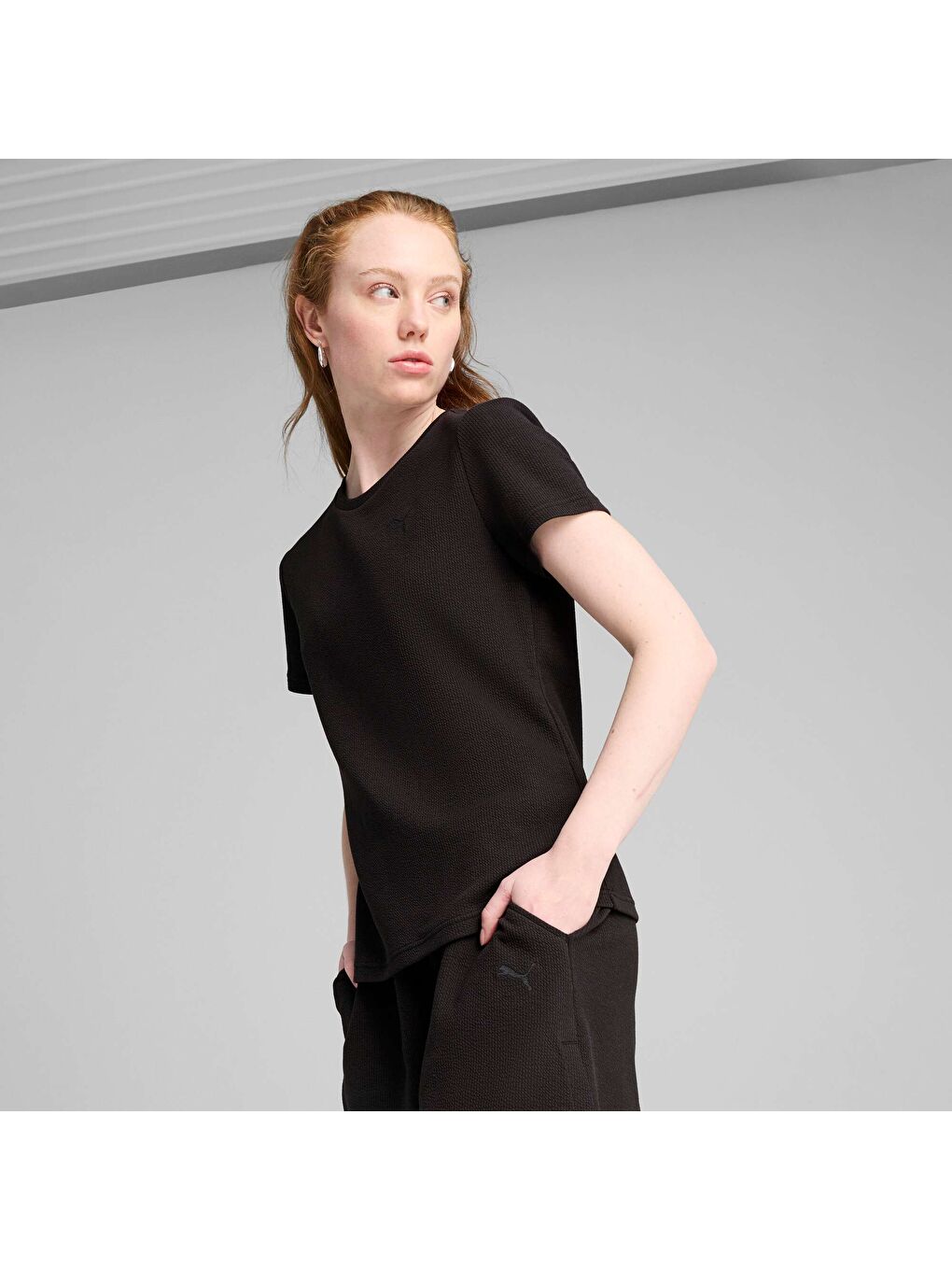 Siyah HER Kadın Tişört-4