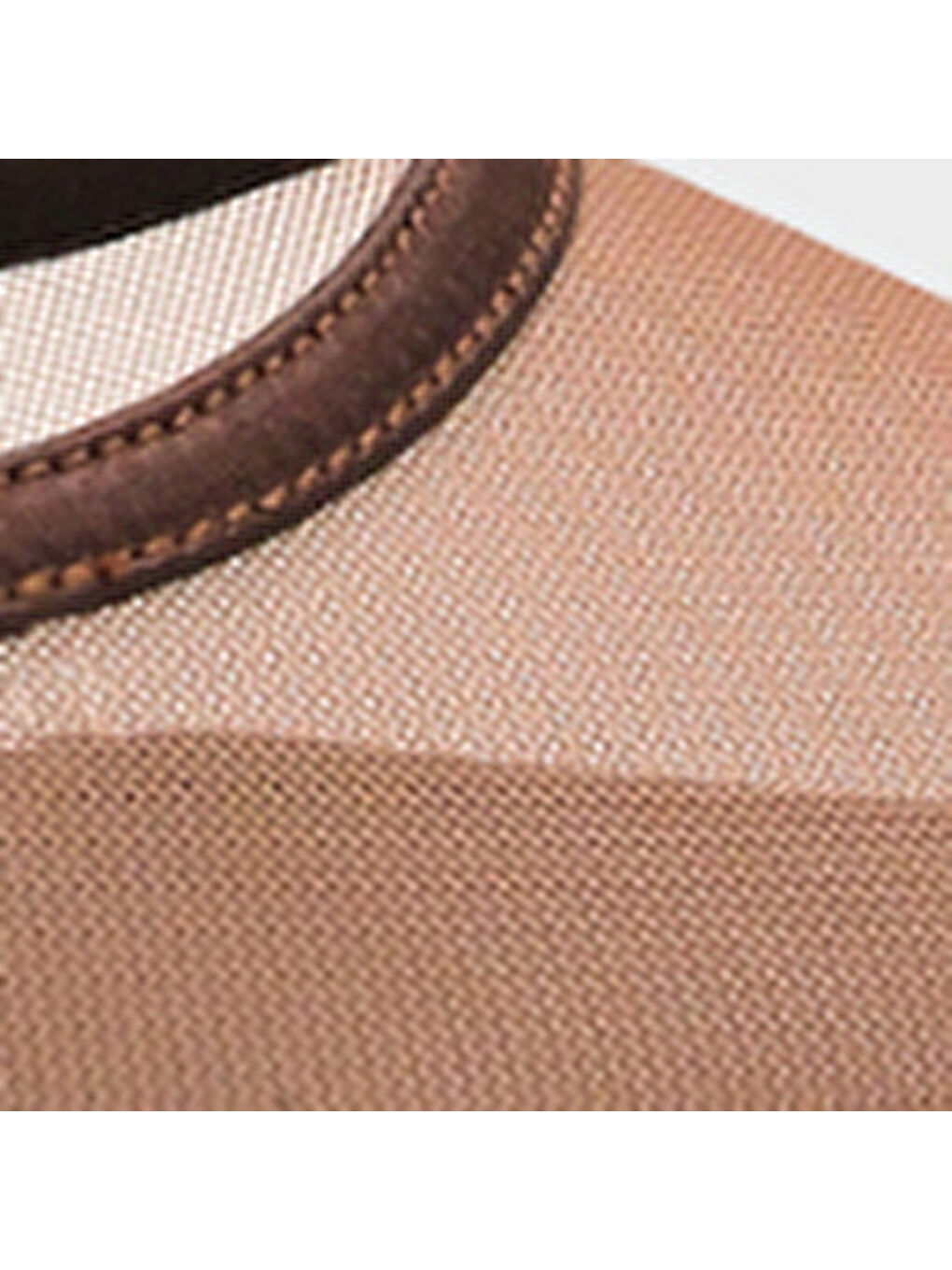 Kahverengi Letitia Hakiki Deri Astarlı Sivri Burunlu Orta Topuklu File Saten Kadın Ayakkabı-6