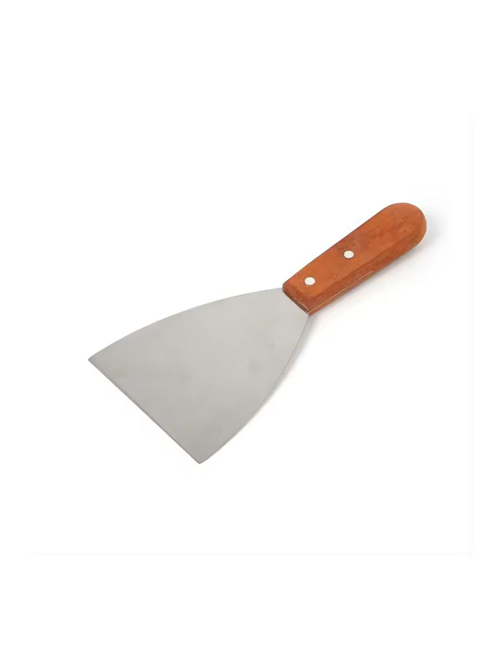 Gri Paslanmaz Çelik Ahşap Saplı Spatula 2'li  Set-2