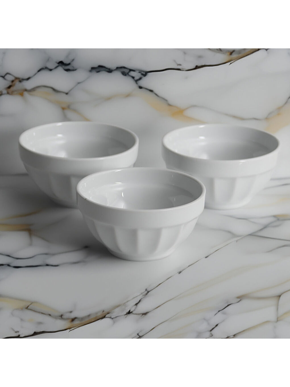 Ekru Buse 3 Parça 14 Cm Kase