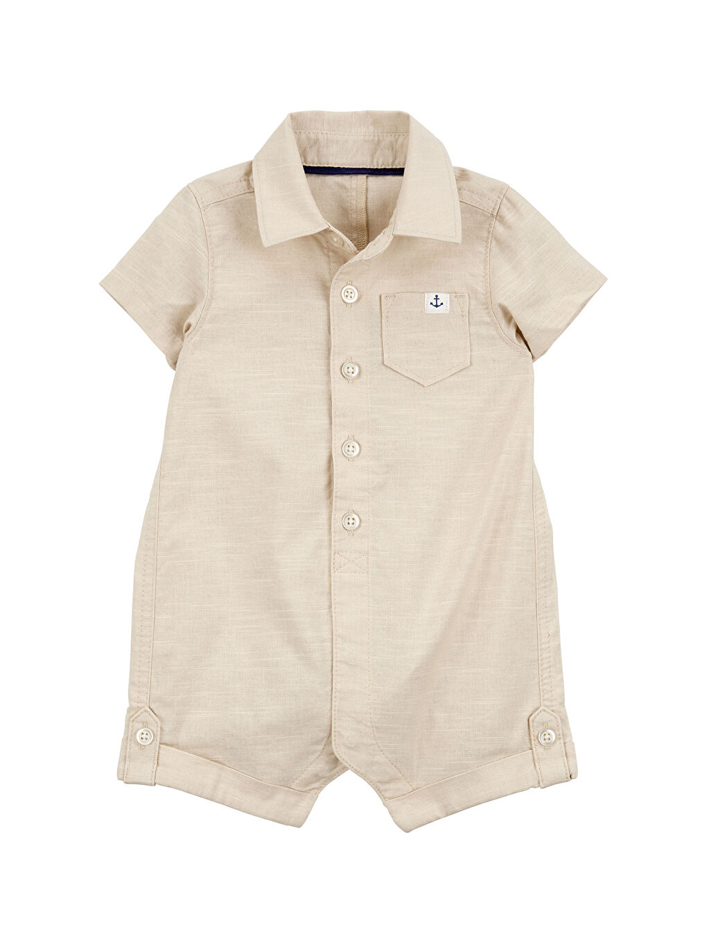 Kahverengi Erkek Bebek Kısa Tulum