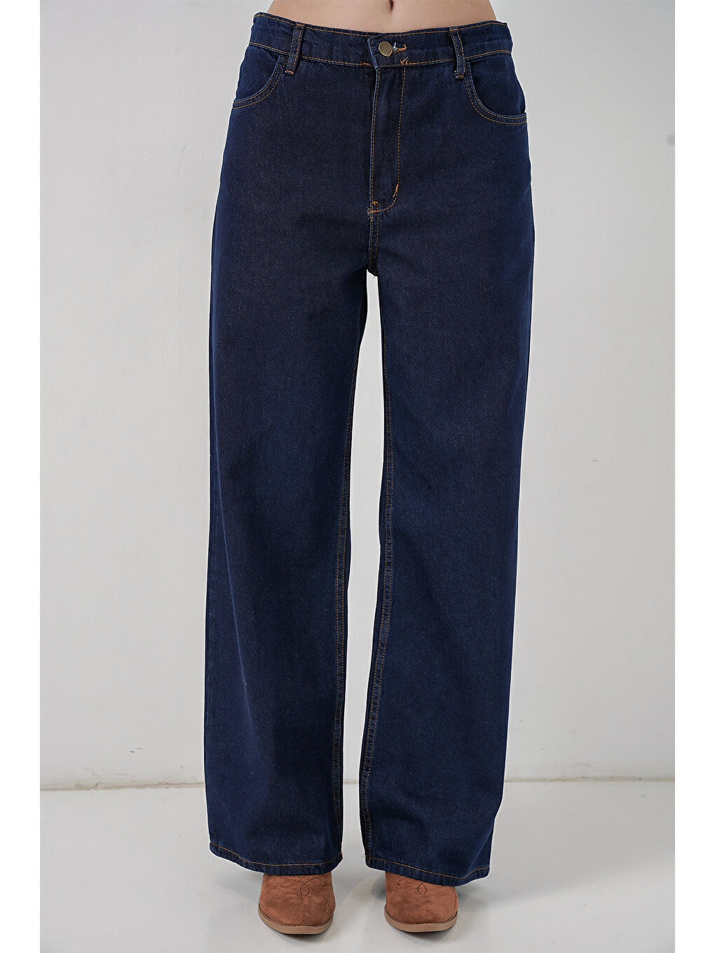 Kadın Ceket Pantolon Jean İkili Takım 30059 - Lacivert-3