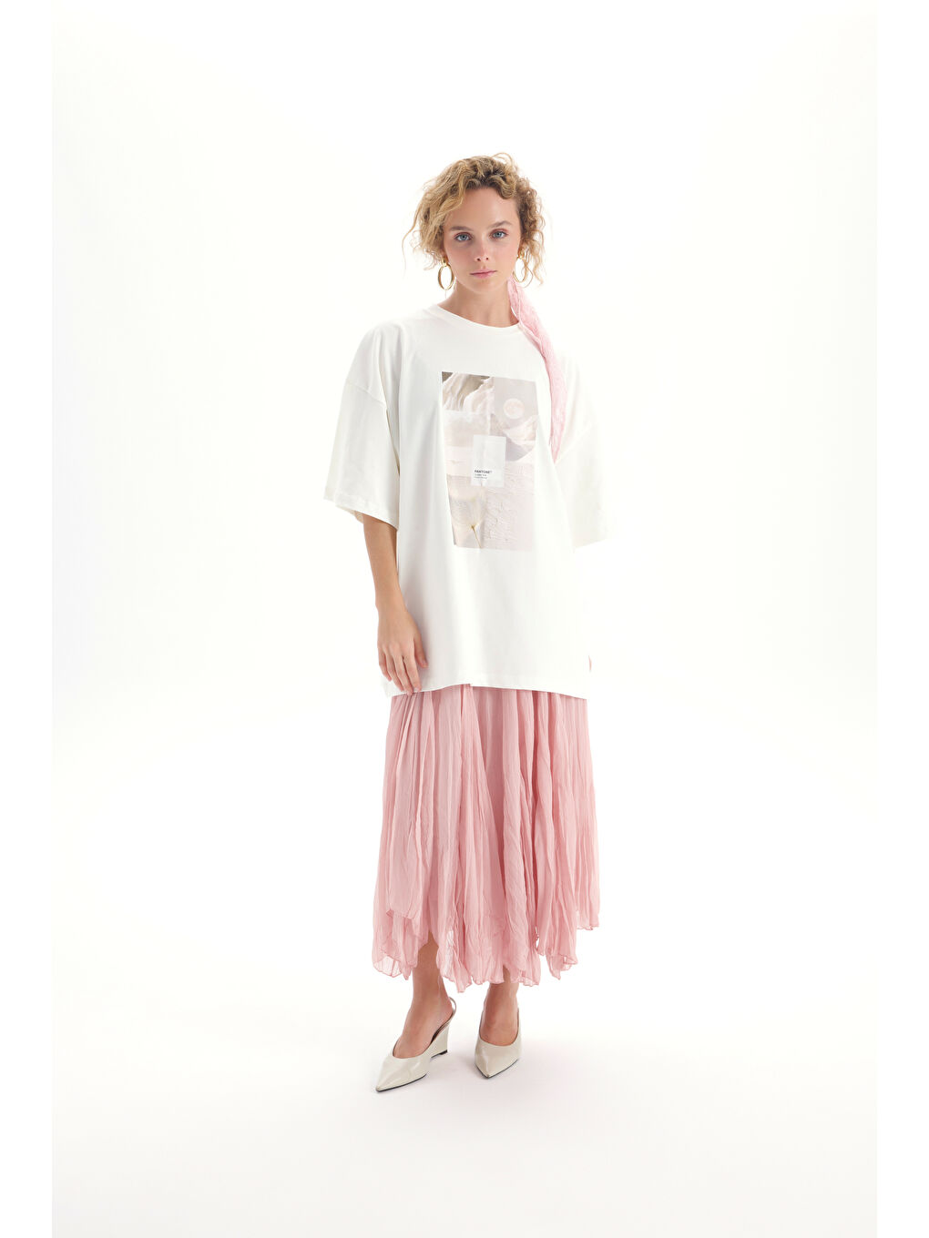 Cloud Dancer Beyaz Oversize T-Shirt-1