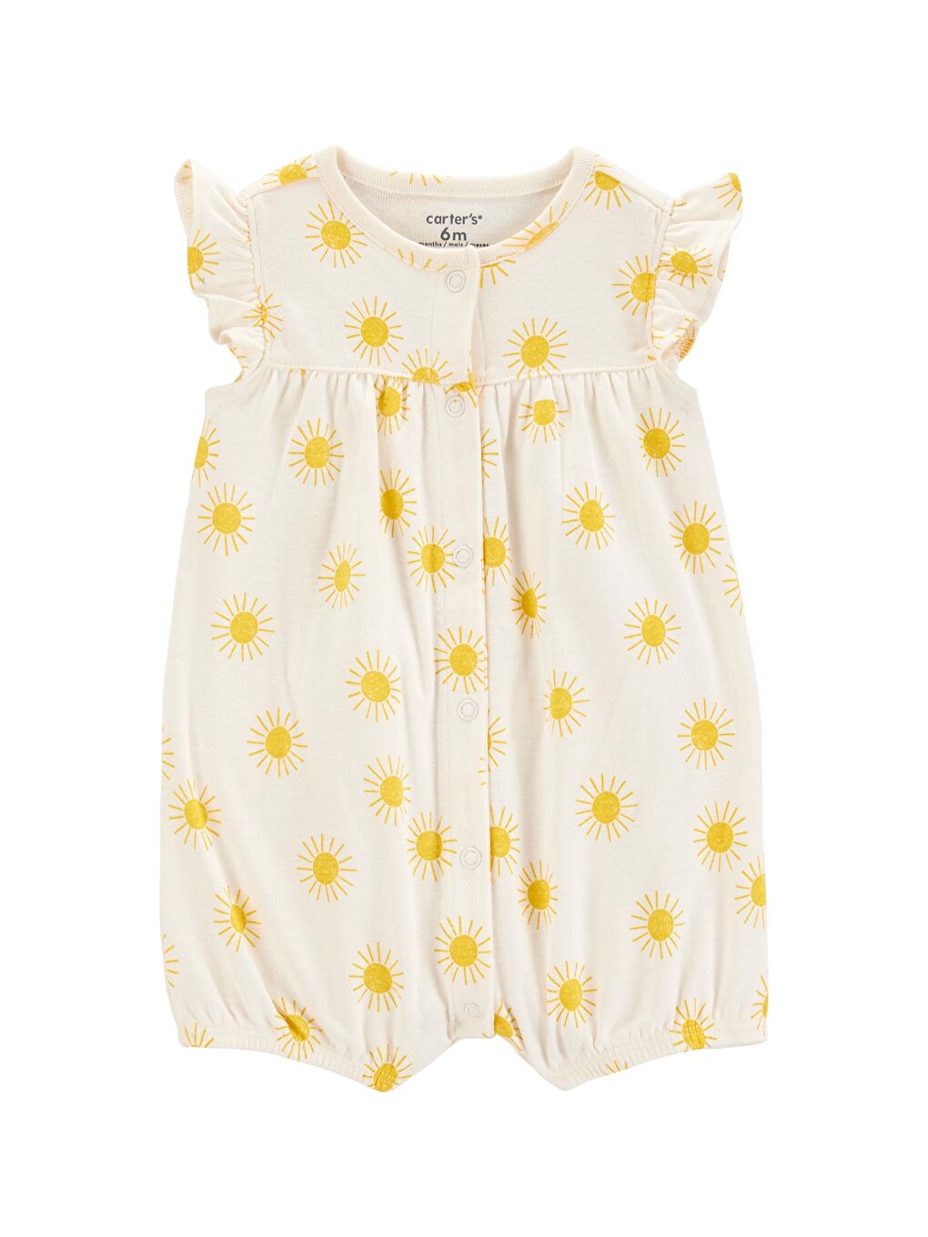 Ekru Kız Bebek Kısa Tulum