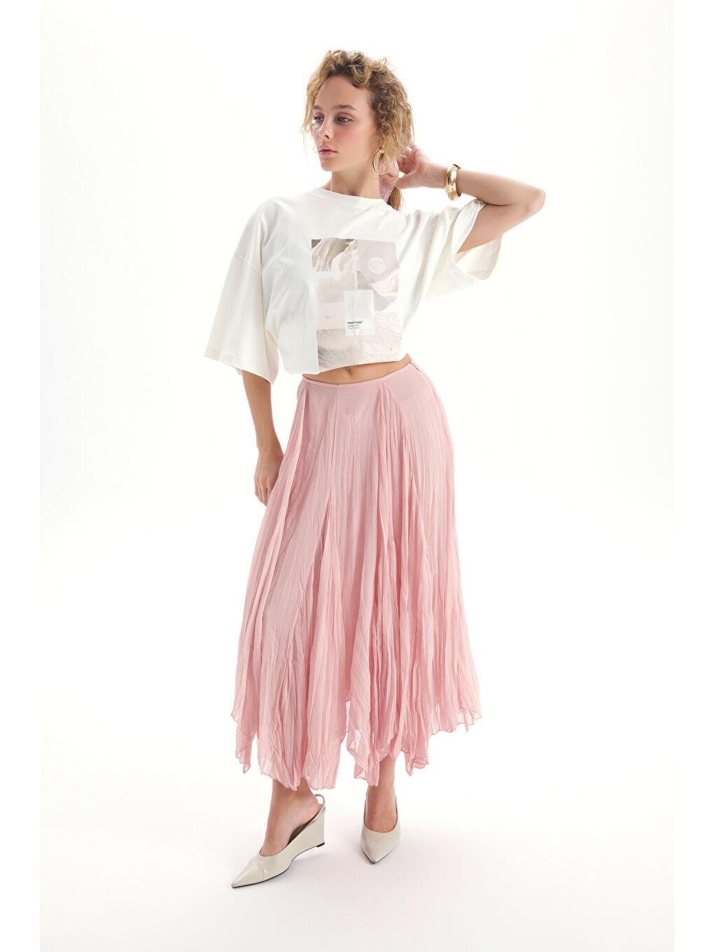 Cloud Dancer Beyaz Oversize T-Shirt-2