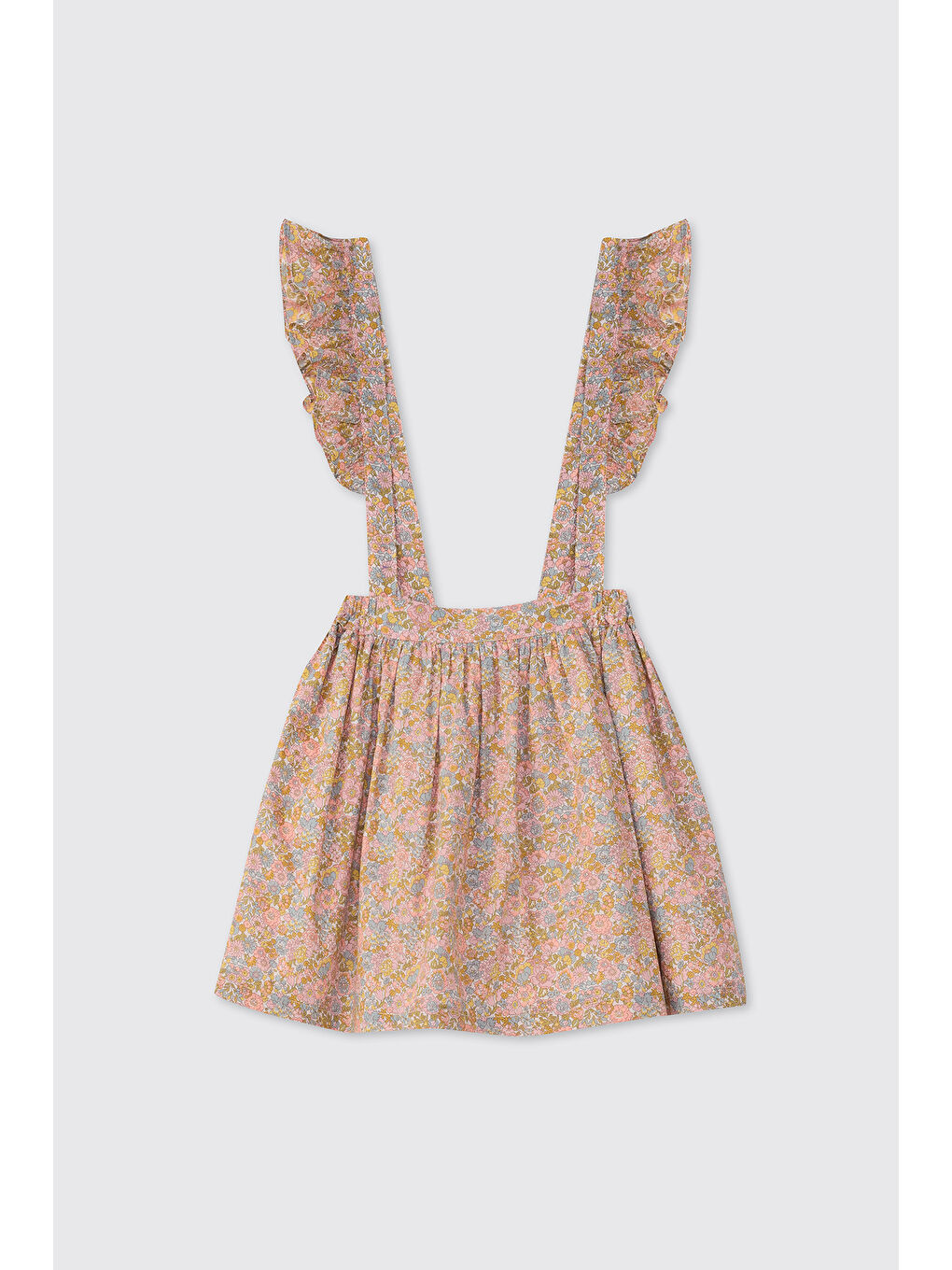 Pembe Liberty Kumaş Askılı Kız Bebek Etek