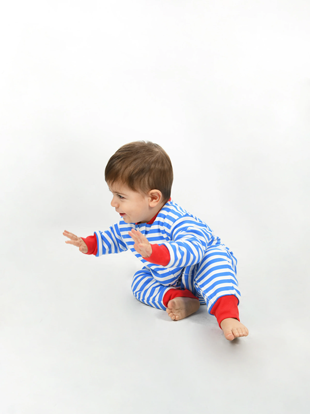 Mavi Bisiklet Yaka Elyaf Dolgulu Erkek Bebek Uyku Tulumu 1 Tog-3