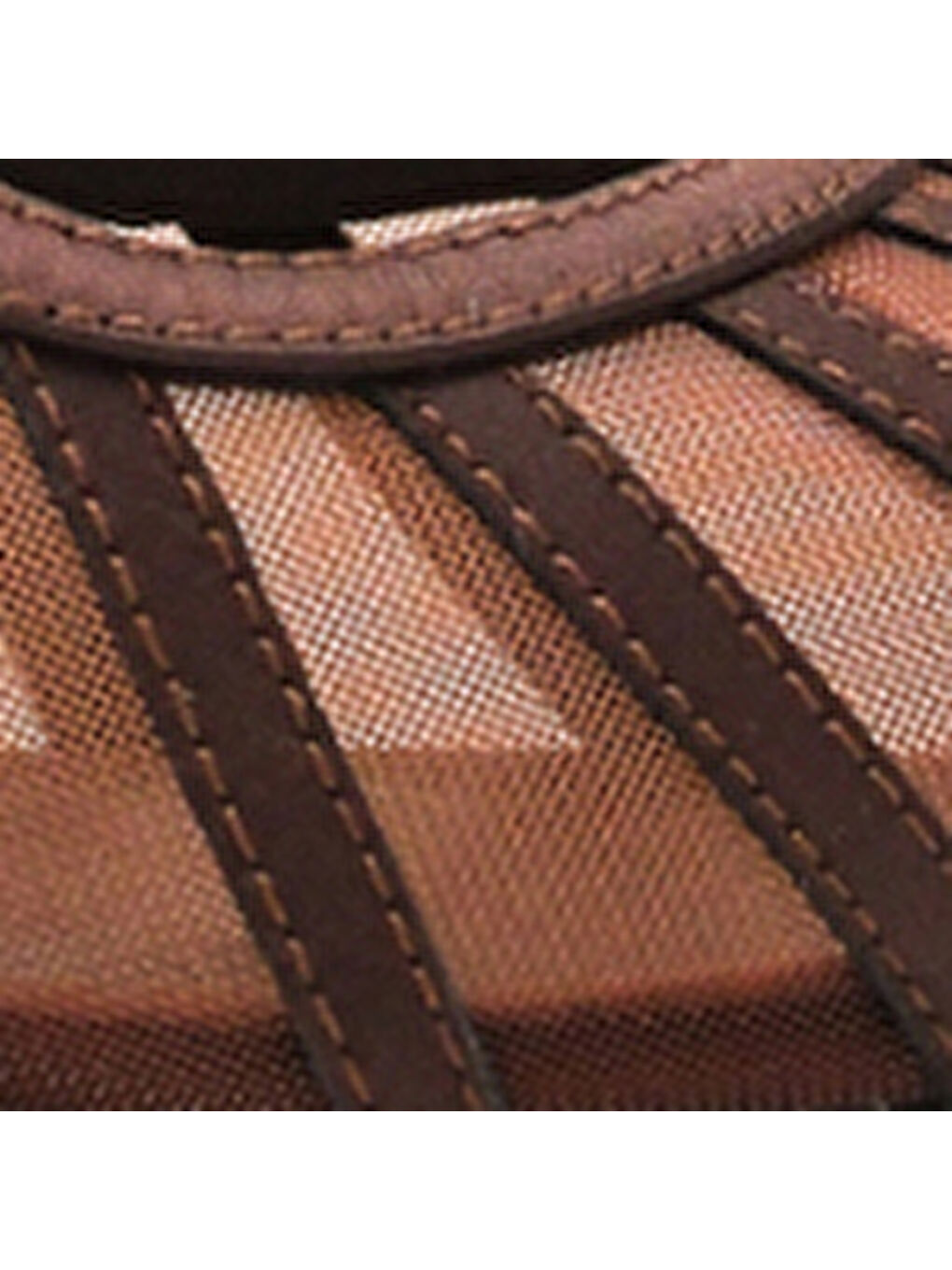 Kahverengi Micheline Hakiki Deri Astarlı Sivri Burunlu Orta Topuklu File Saten Kadın Ayakkabı-8