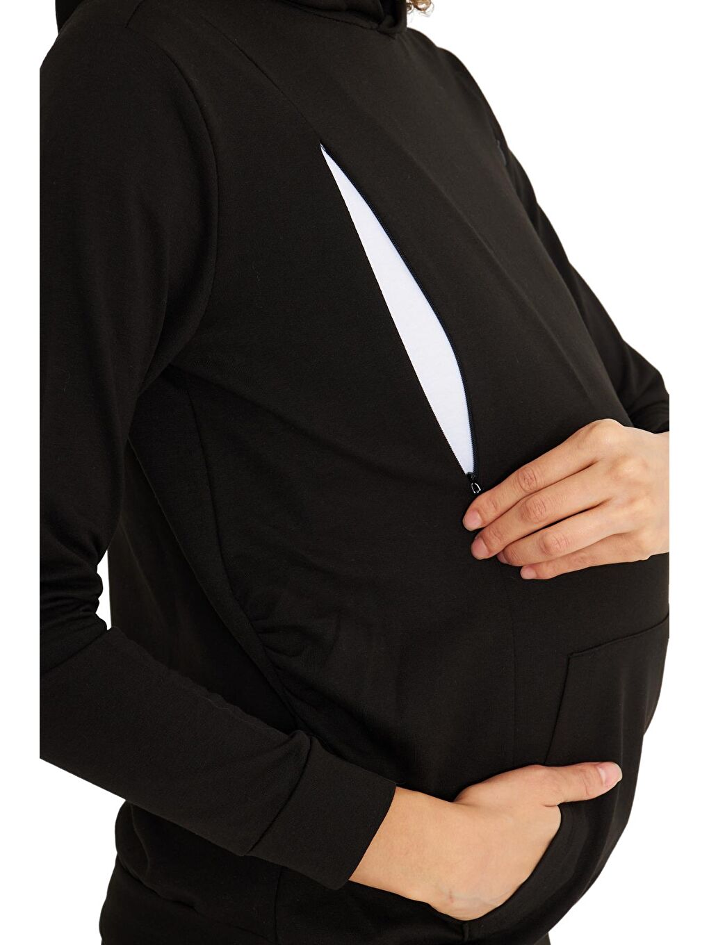 Siyah Kadın Hamile Ve Emzirme Eşofman Takımı-3