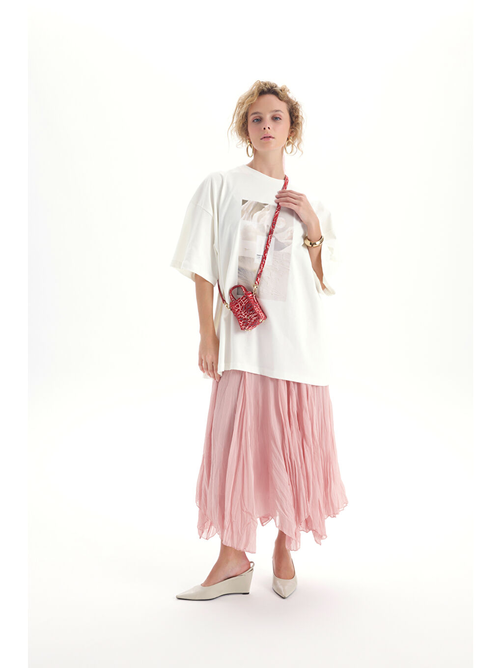 Cloud Dancer Beyaz Oversize T-Shirt-5