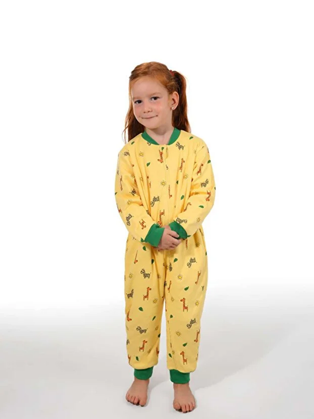 Sarı Bisiklet Yaka Elyaf Dolgulu Kız Bebek Uyku Tulumu 1 Tog-3