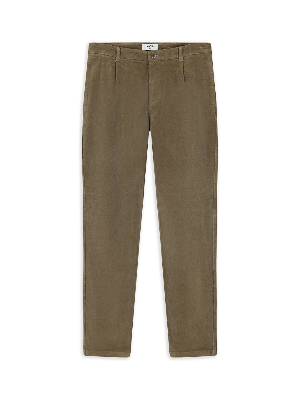 Bej Regular Fit Elastanlı Pileli Kadife Pantolon-6