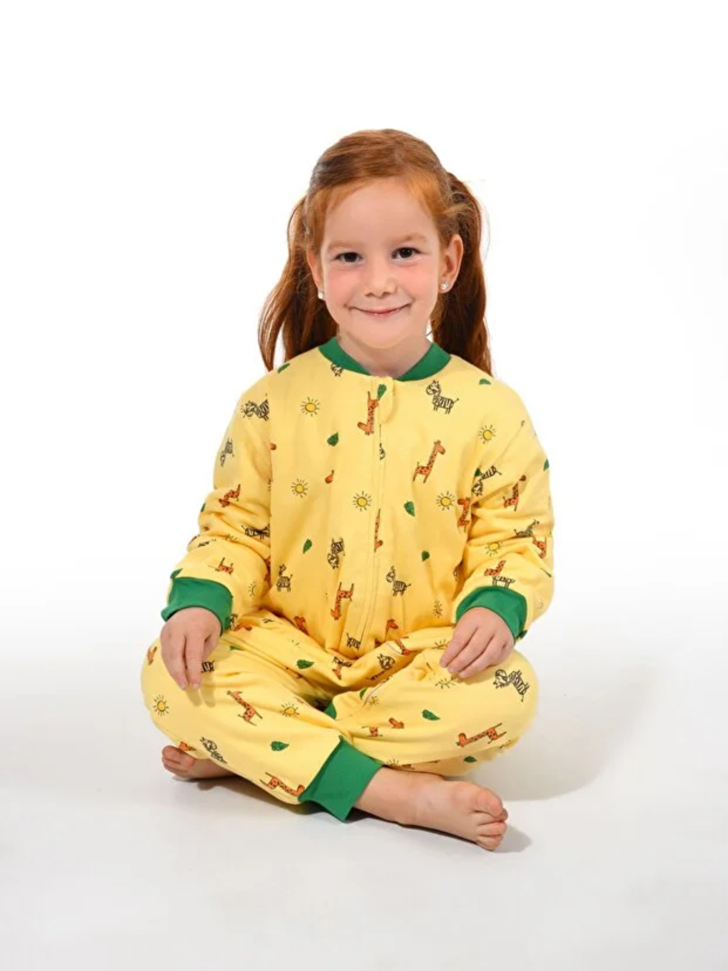 Sarı Bisiklet Yaka Elyaf Dolgulu Kız Bebek Uyku Tulumu 1 Tog-4