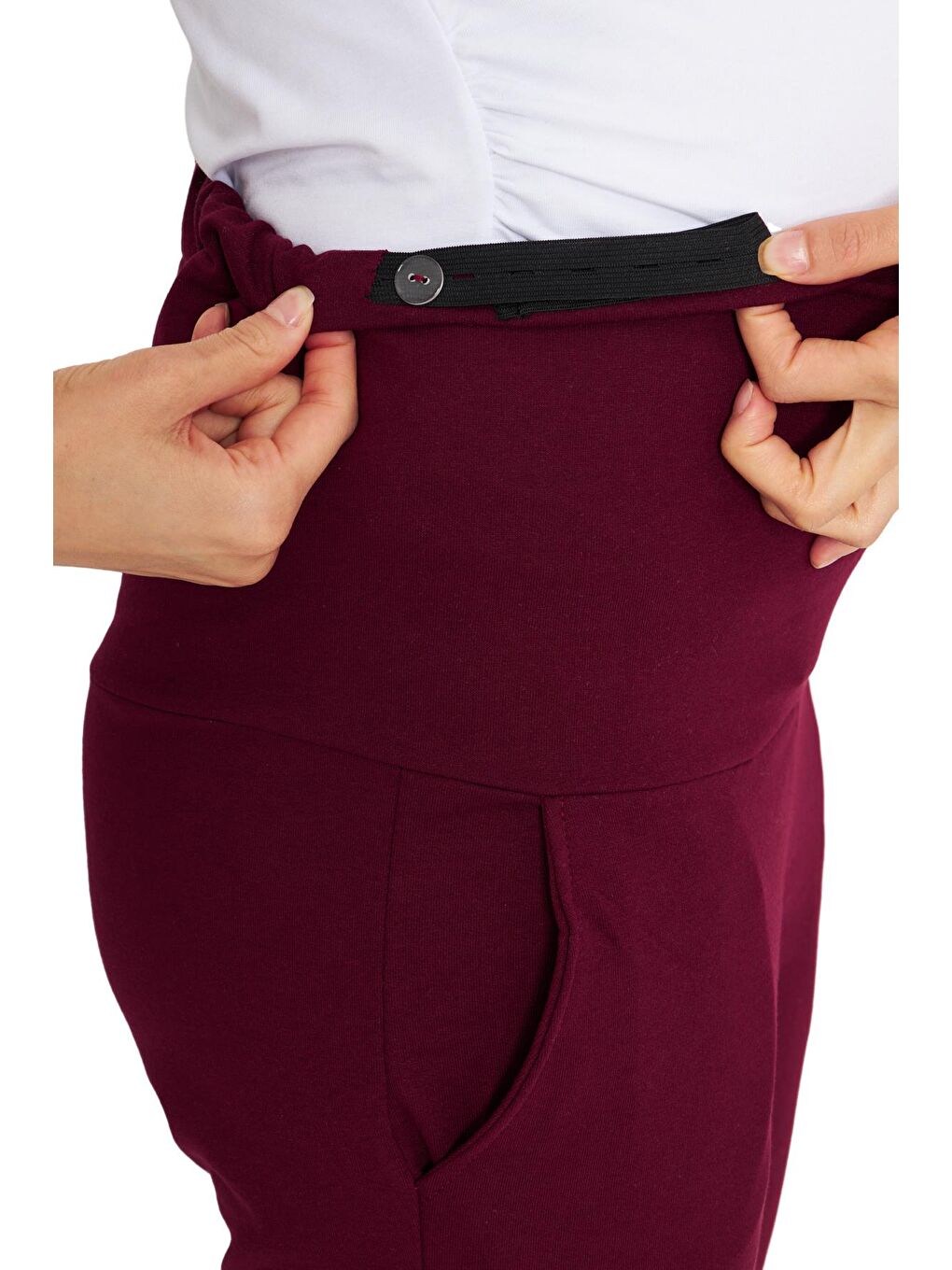 Bordo Kadın Hamile Ve Emzirme Eşofman Takımı-4