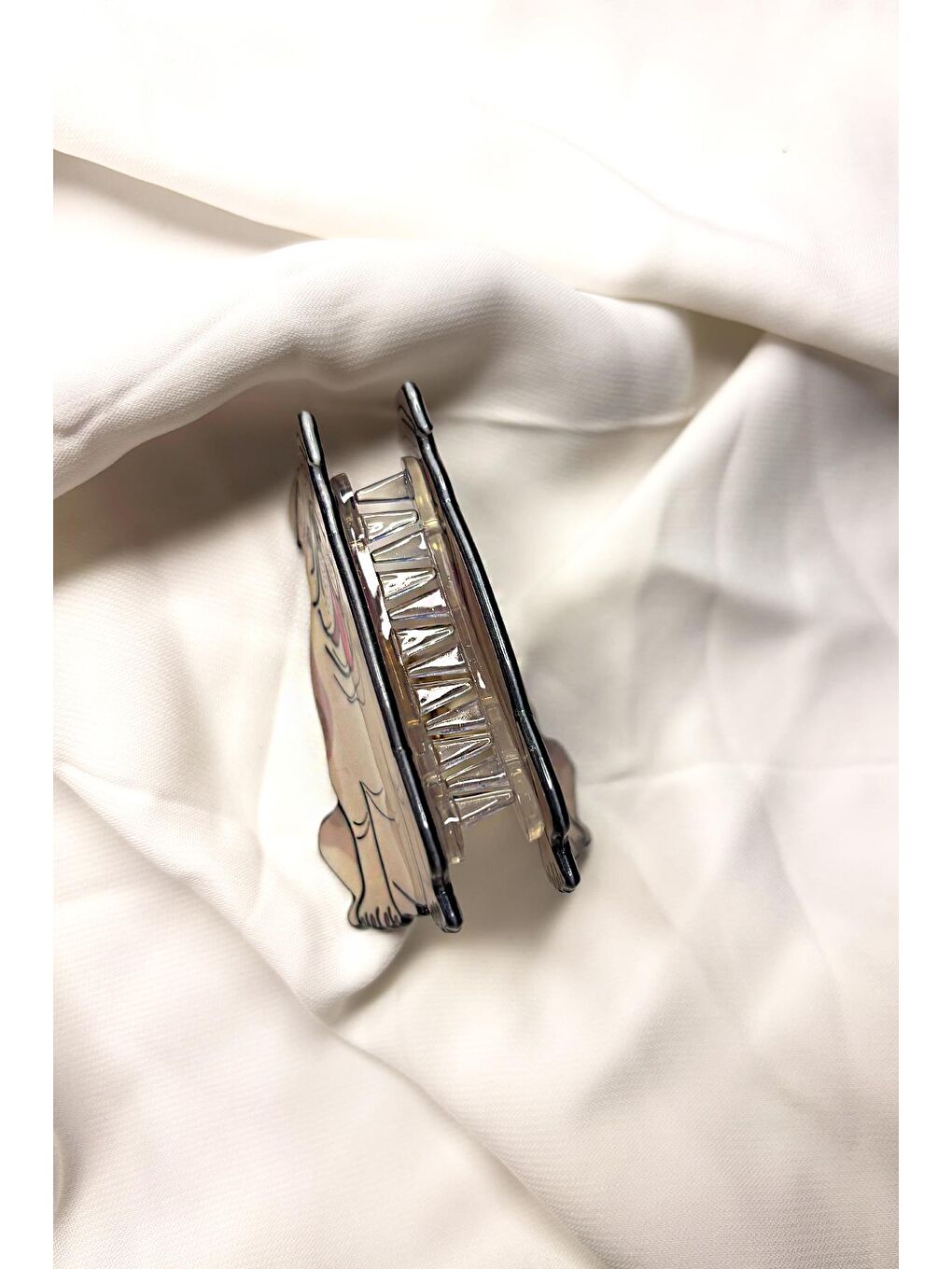 Bej Bulldog Asetat kadın Mandal Toka-6