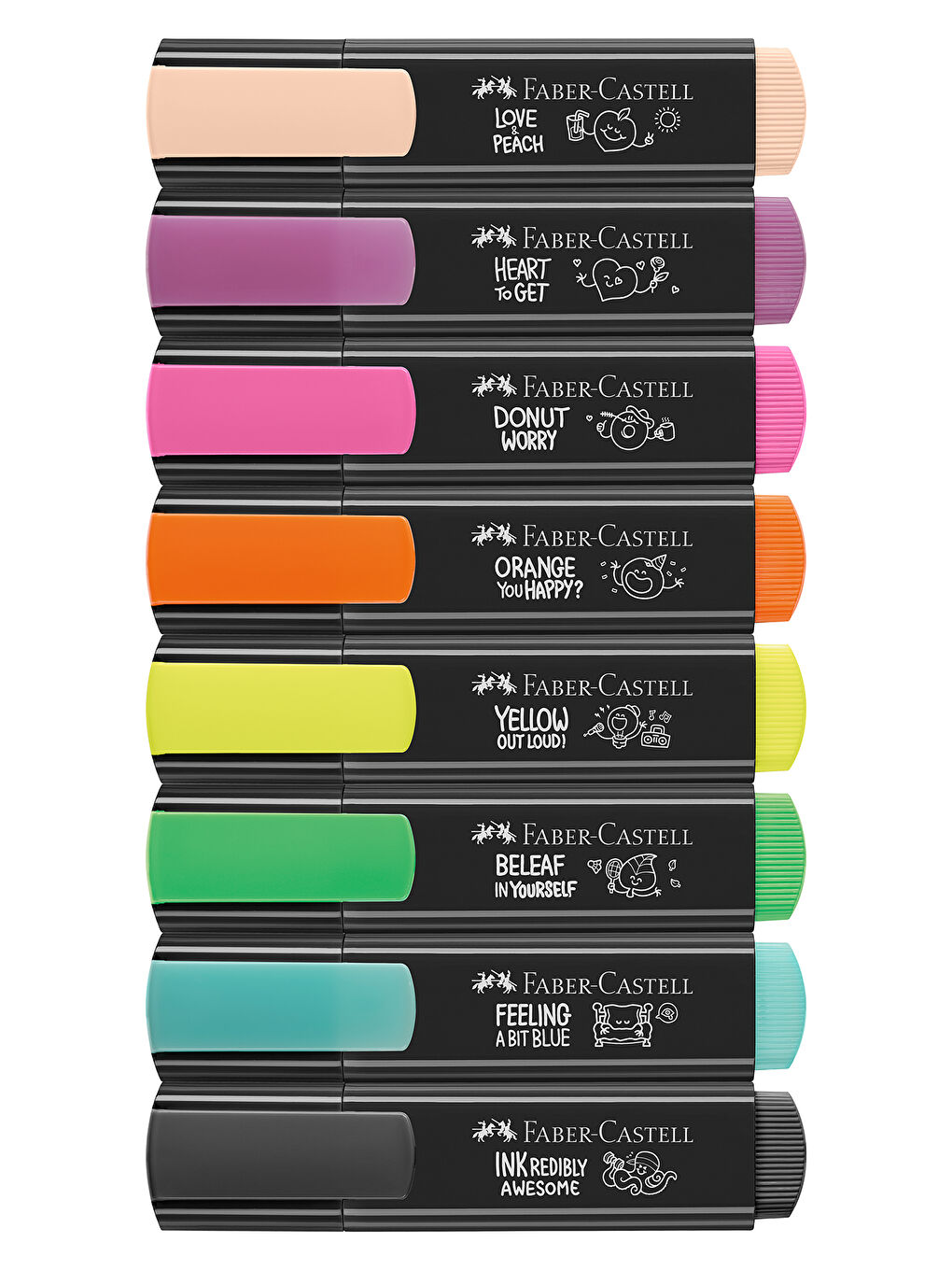 Graffiti Fosforlu Kalem Seti, 8’li, Su Bazlı Mürekkep, 3 Farklı Çizgi Kalınlığı, Dayanıklı Mürekkep-1