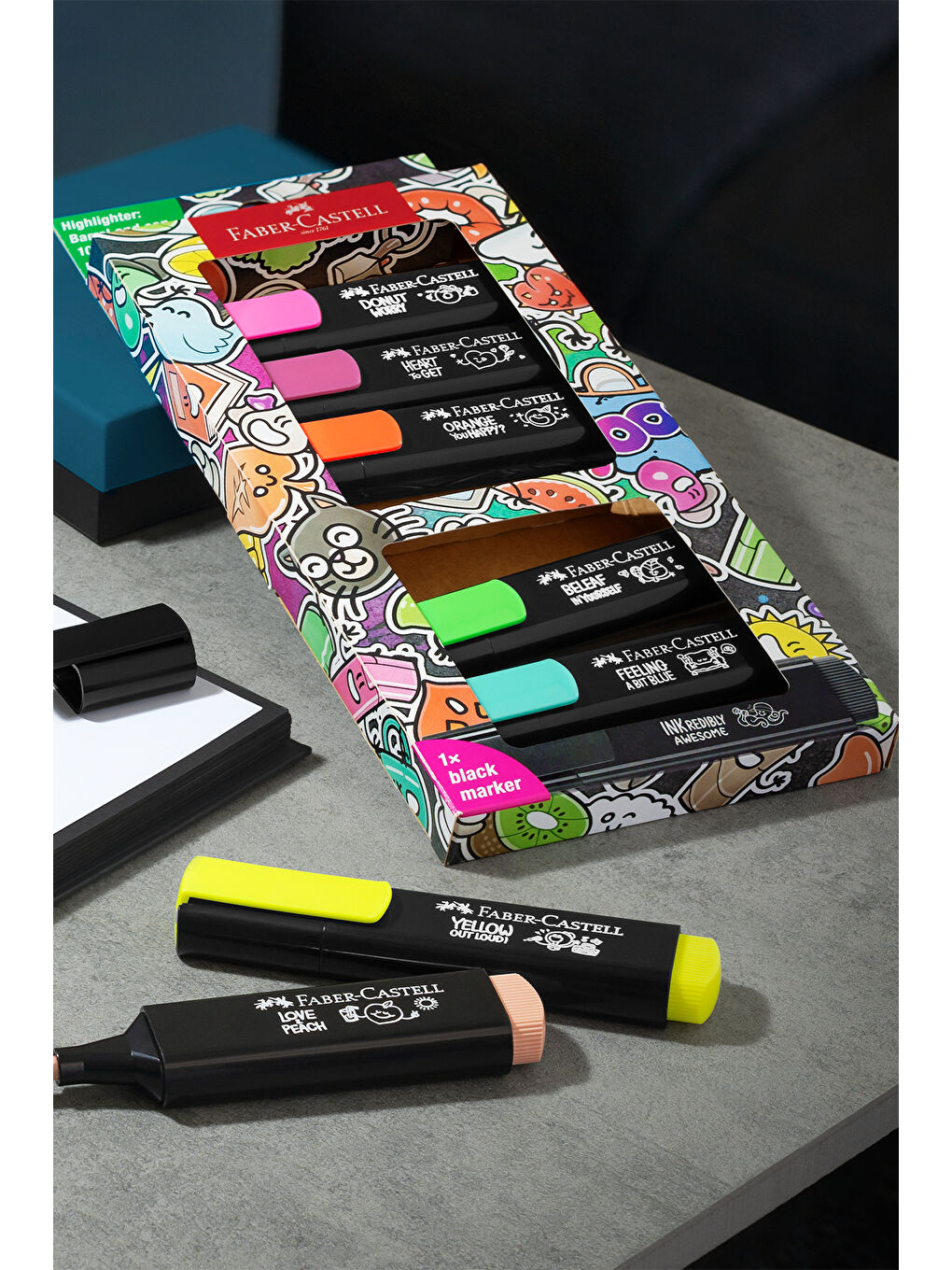 Graffiti Fosforlu Kalem Seti, 8’li, Su Bazlı Mürekkep, 3 Farklı Çizgi Kalınlığı, Dayanıklı Mürekkep-4