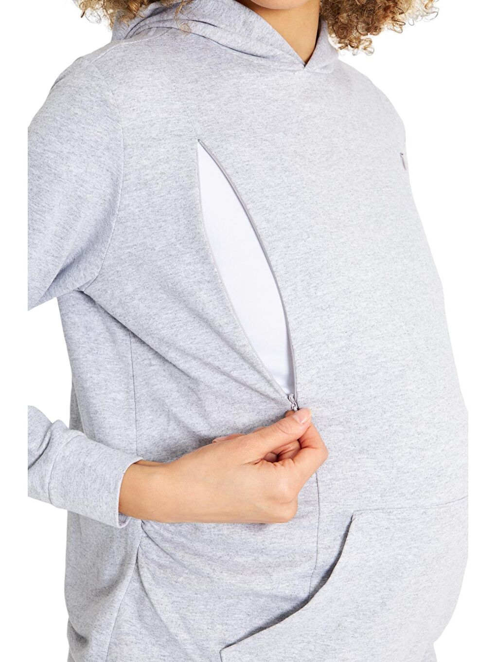 Gri Kadın Hamile Ve Emzirme Eşofman Takımı-3