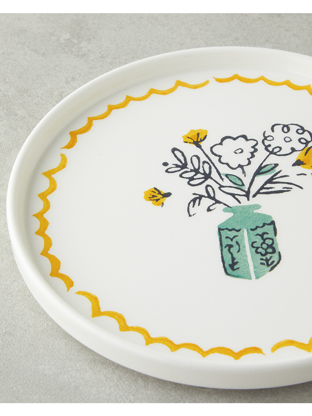 Beyaz Floe Seramik 4'lü Pasta Tabağı 20 Cm Renkli-2