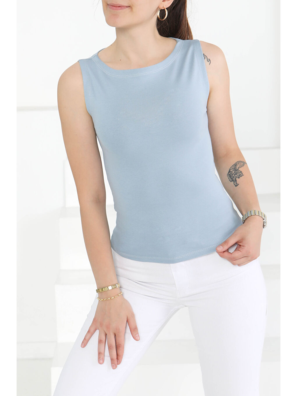 Sıfır Kol Bady Bebe Mavi - 27374-1