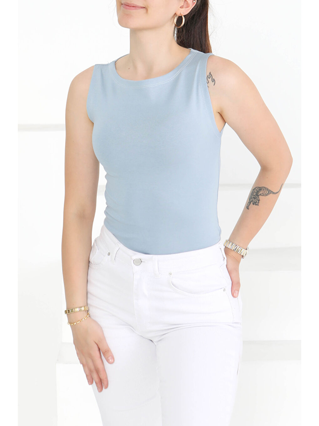 Sıfır Kol Bady Bebe Mavi - 27374-2