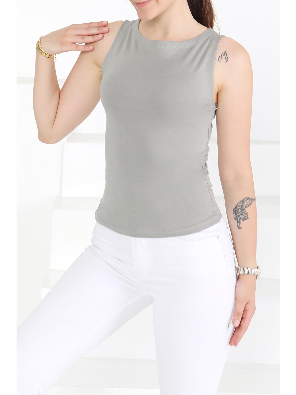 Sıfır Kol Bady Bej - 27374-2