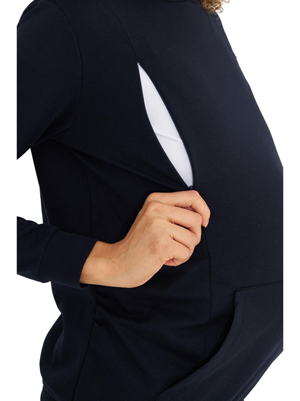 Lacivert Kadın Hamile Ve Emzirme Eşofman Takımı-3