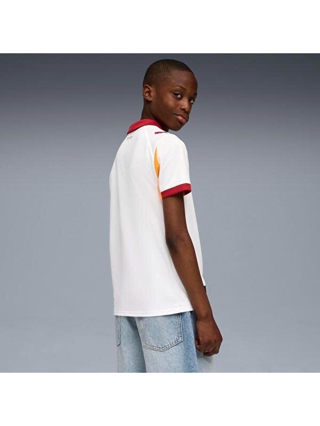 Galatasaray Away Çocuk Beyaz V Yaka Forma-4