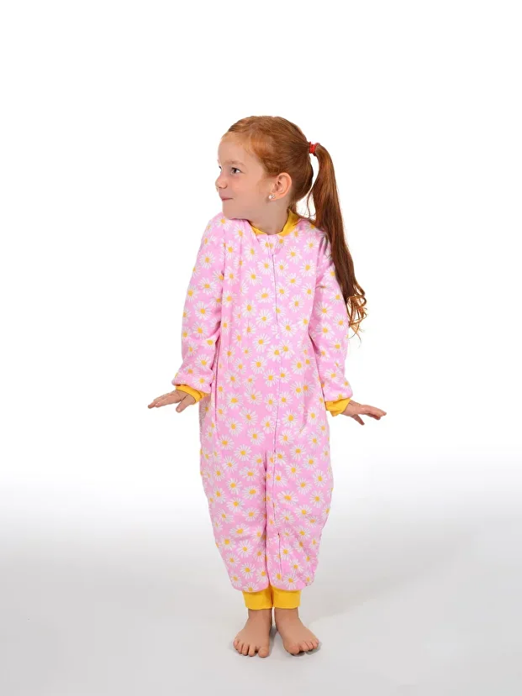 Pembe Bisiklet Yaka Elyaf Dolgulu Kız Bebek Uyku Tulumu 1 Tog-3