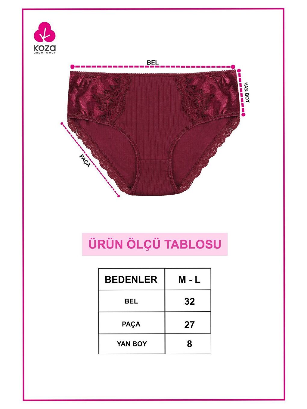 Siyah Kadın 3'lü Fitilli Yan Dantelli Külot-4