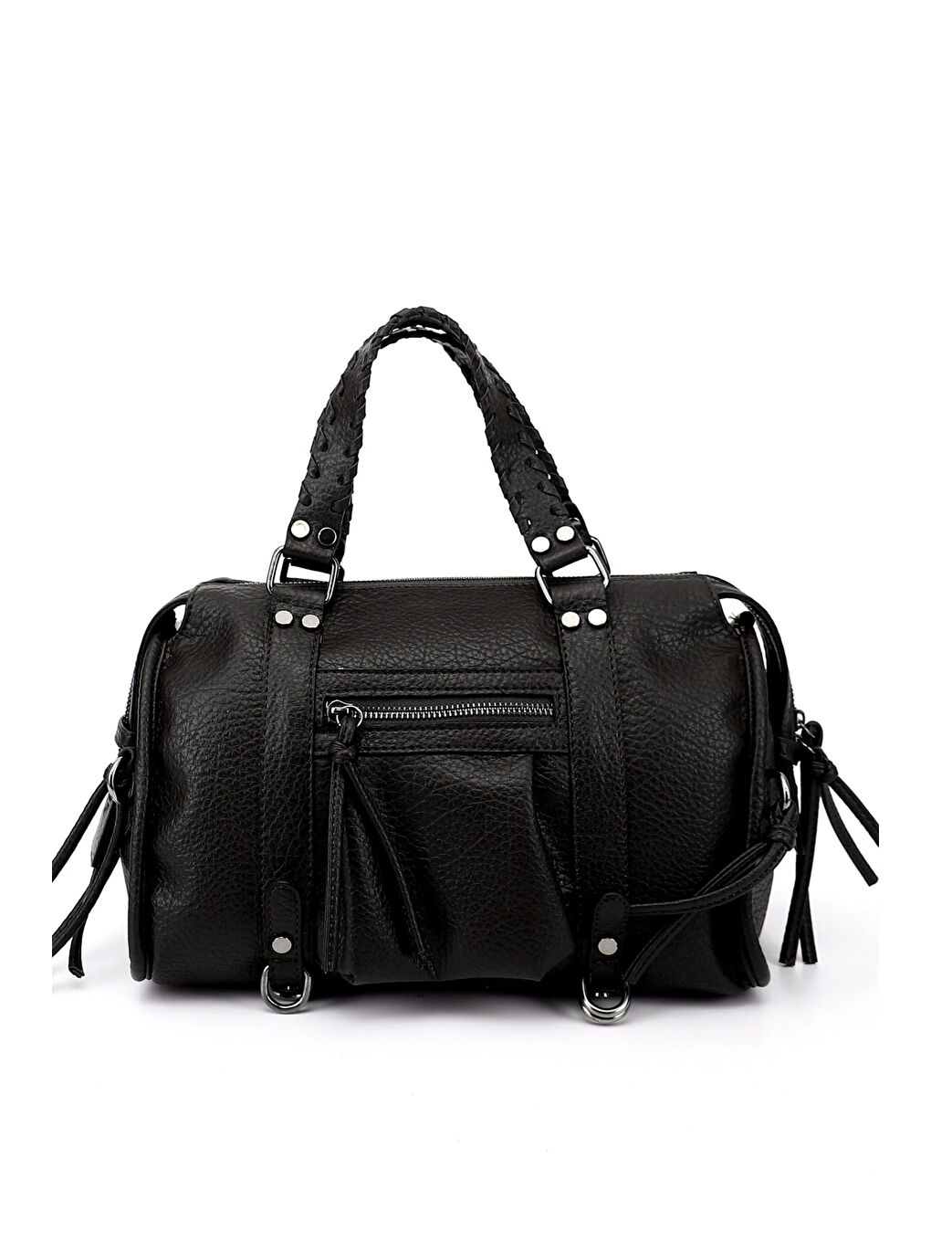 Siyah Kadın Bowling AÇIK SİYAH El Ve Omuz Çantası-3