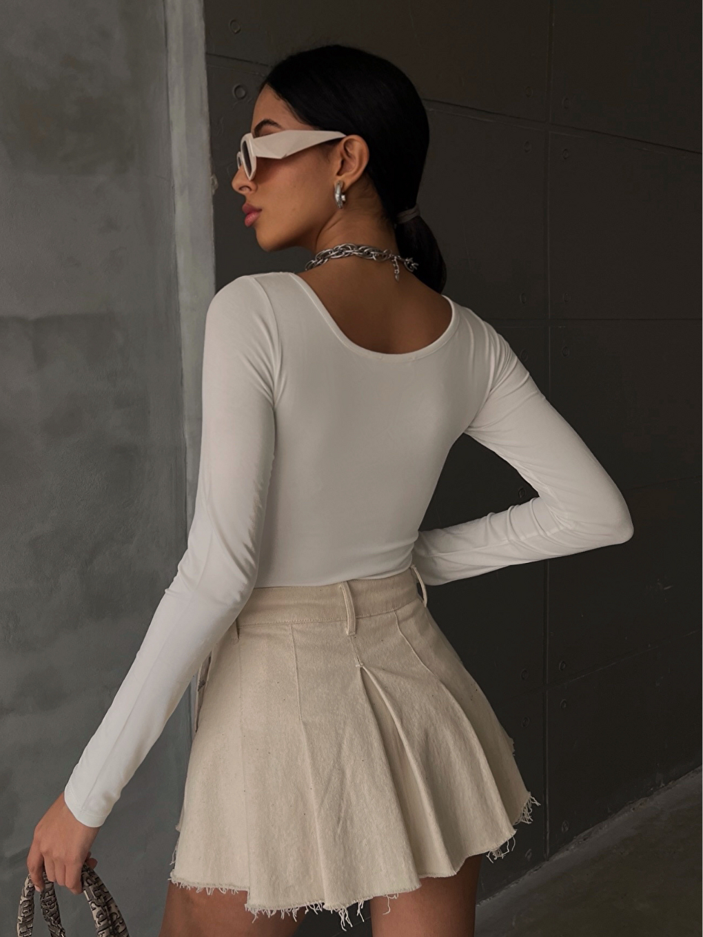 Kadın Beyaz Prenses Yaka Bluz-3