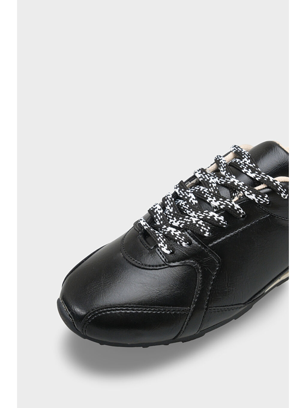 Siyah Catarina Yan Şerit Detaylı Bağcıklı Günlük Spor Kadın Sneaker Ayakkabı-3