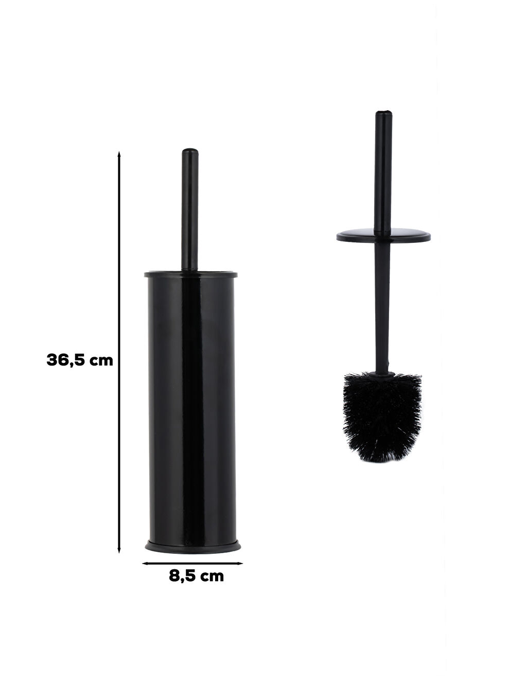 831S Siyah Çelik Tuvalet Wc Fırçası - Çelik Fırçalık Siyah-2