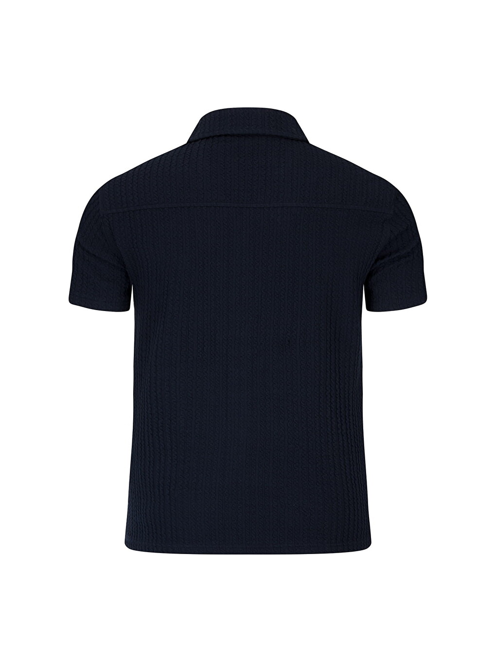 Lacivert Regular Fit Apaş Yaka Gömlek-2