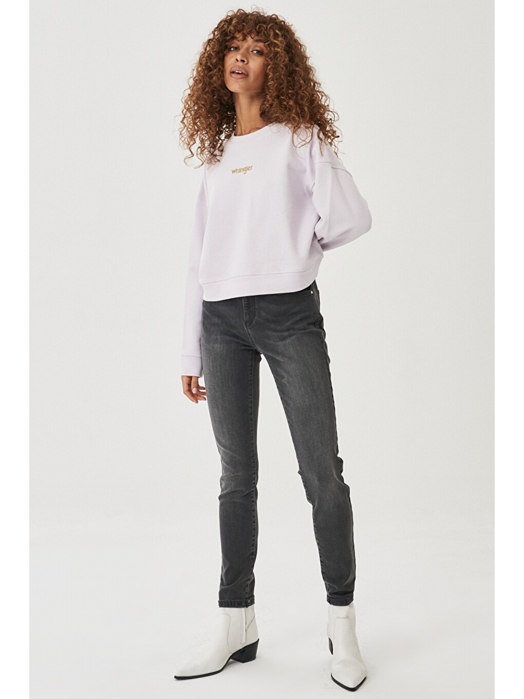 Gri Skinny Fit Normal Bel Denim Esnek Jean Jean Pantolon-1