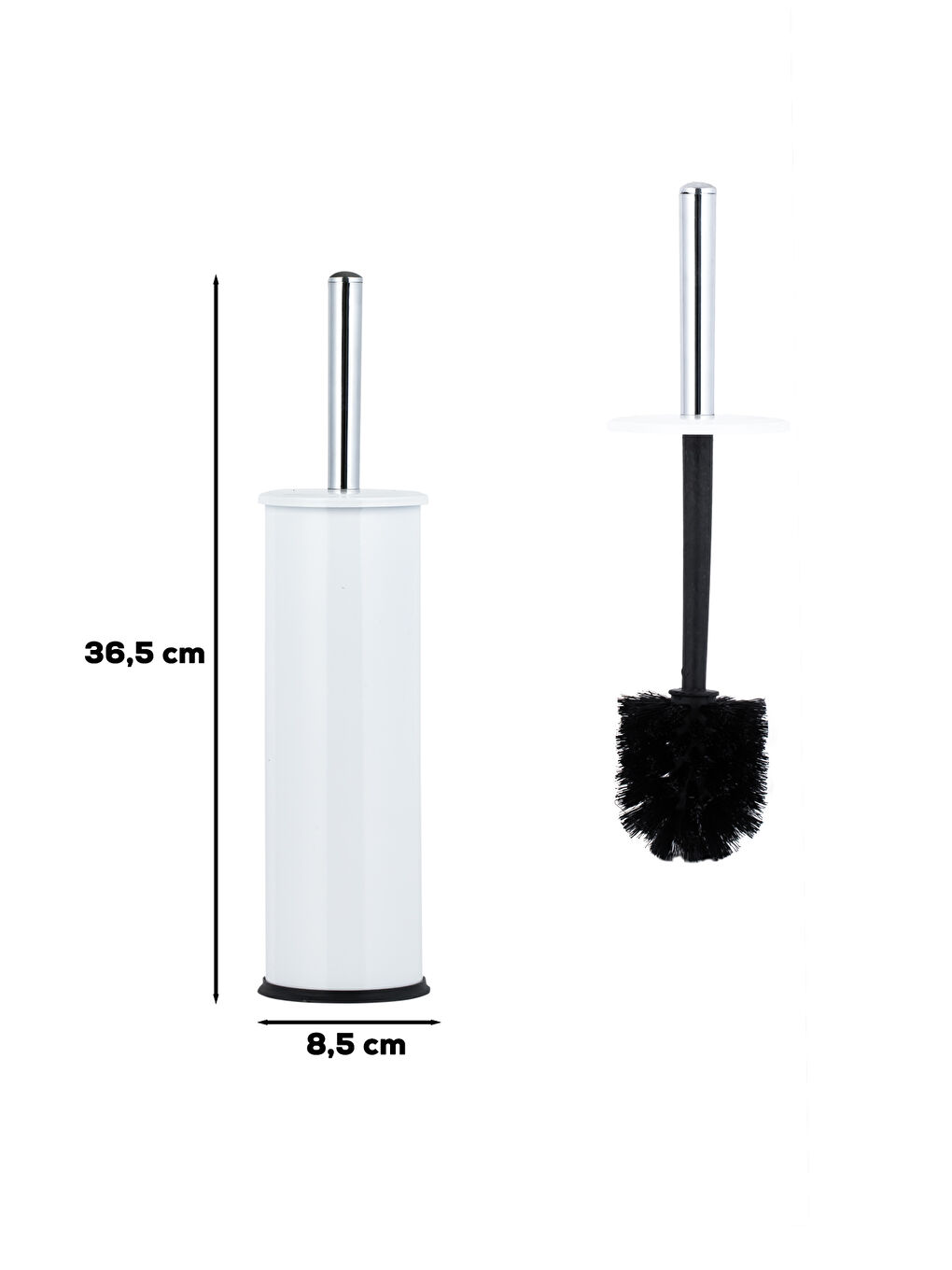 831B Beyaz Çelik Tuvalet Wc Fırçası - Çelik Fırçalık Beyaz-2