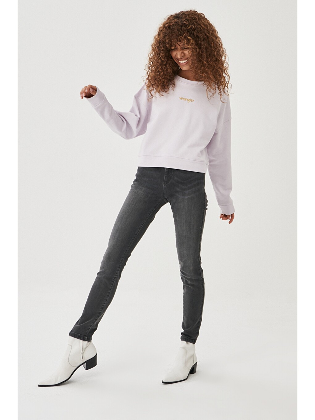 Gri Skinny Fit Normal Bel Denim Esnek Jean Jean Pantolon-2