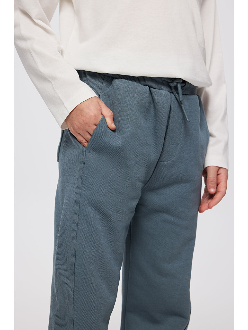 Erkek Çocuk Beli Lastikli Petrol Eşofman Altı-3