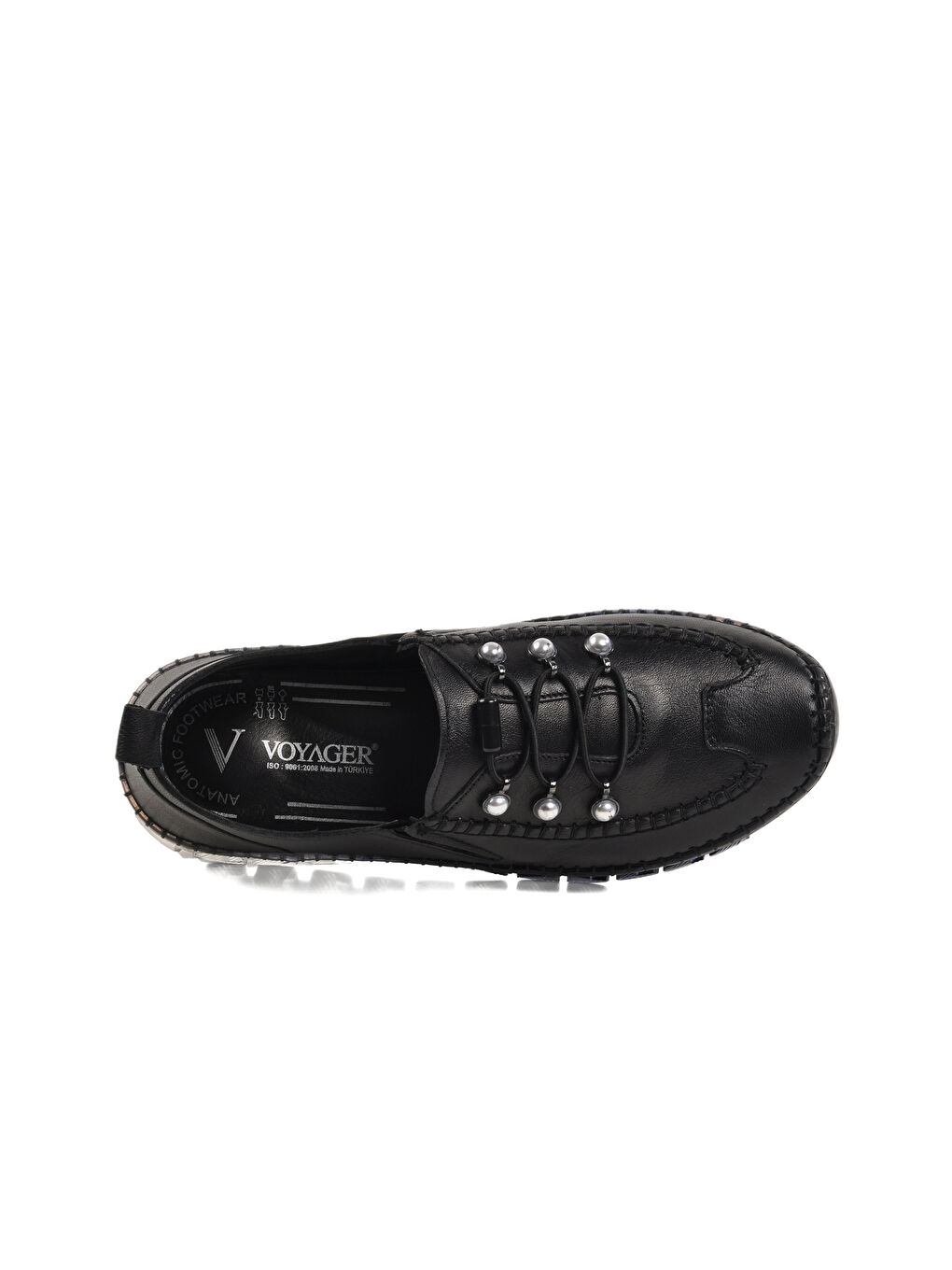 Siyah Hakiki Deri Anatomik Kadın Casual Ayakkabı 9871 Z-3