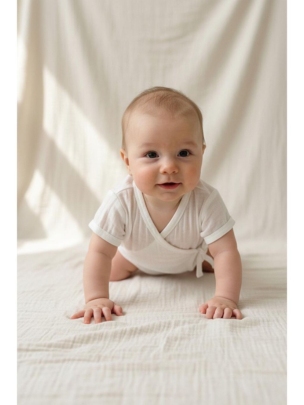 Ekru Müslin Kruvaze badi-1