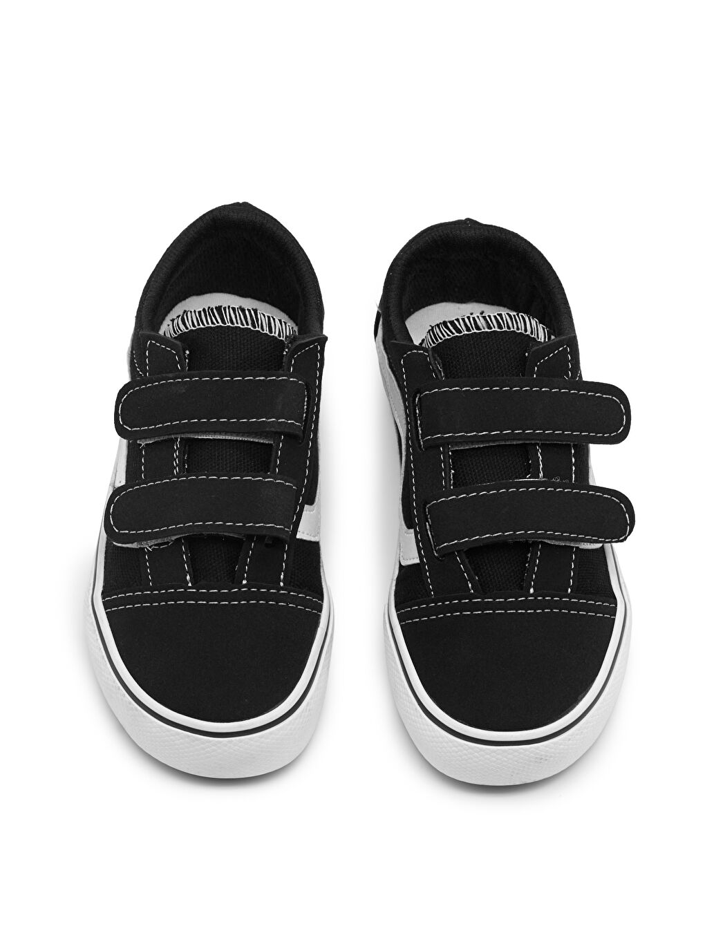 Çocuk Unisex Siyah Kauçuk Taban Rahat Kalıp Çift Cırtlı Ayakkabı-4